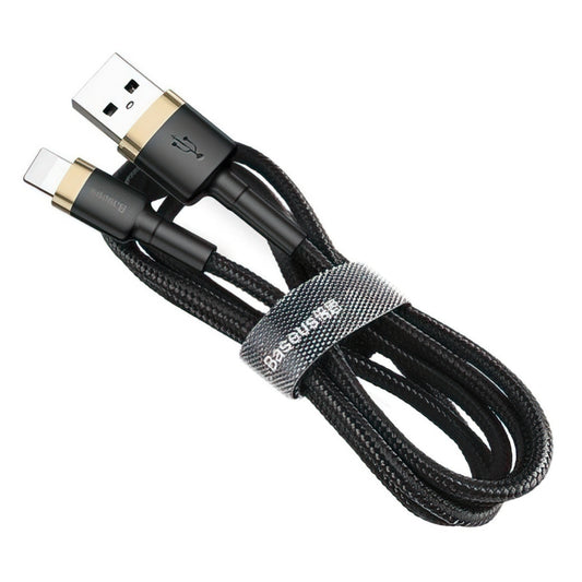Dátový a nabíjací kábel USB-A - Lightning Baseus Cafule, 18W, 3m, Zlatý CALKLF-RV1