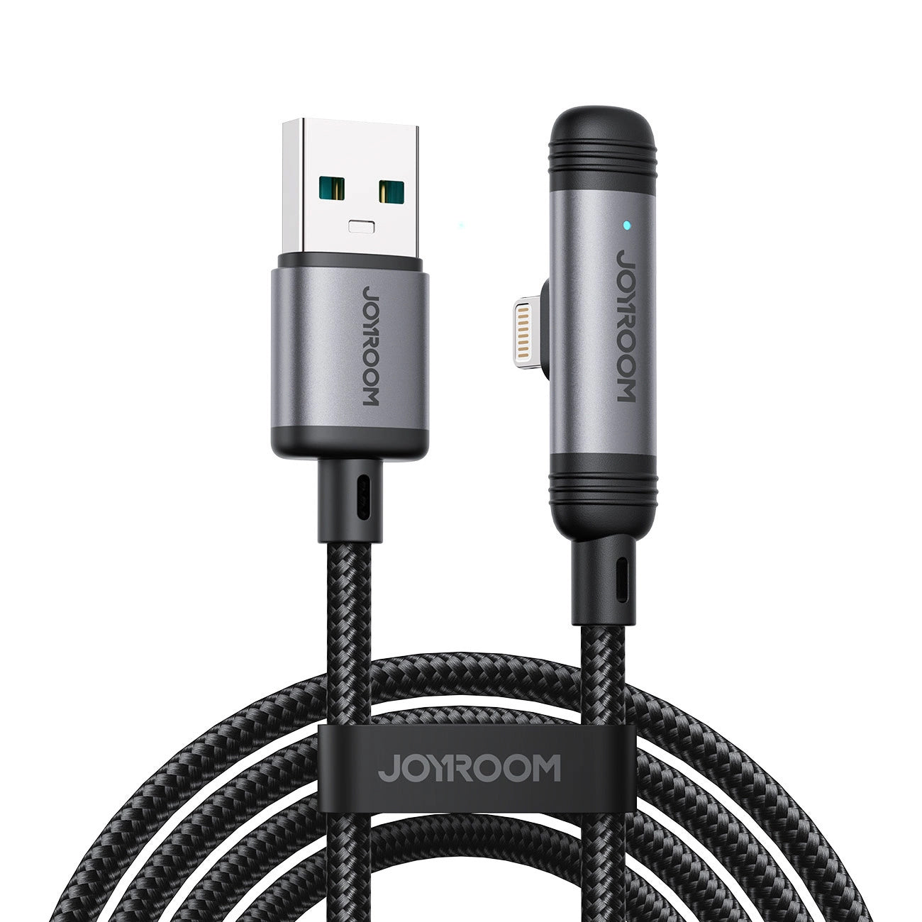 Dátový a nabíjací kábel USB-A - USB-C Joyroom S-A56 EnjoyX Angled, 20W, 1.2m, čierny