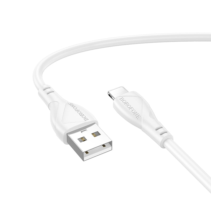 Dátový a nabíjací kábel USB-A - Lightning Borofone BX121 Energy, 18W, 1m, Biela