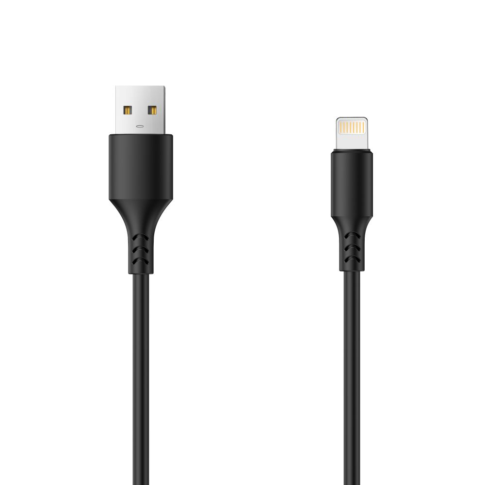 Dátový a nabíjací kábel USB-A - Lightning Setty, 18W, 1m, čierny