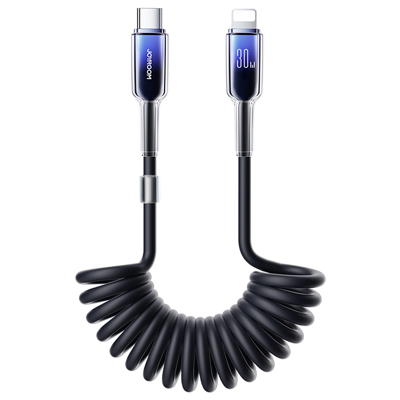 Dátový a nabíjací kábel USB-C - Lightning Joyroom S-A43 Crystal, 30W, 1.5m, čierny