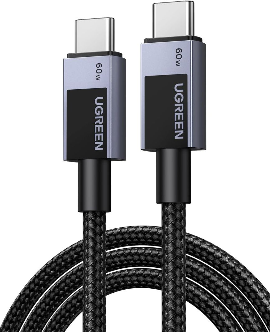 Dátový a nabíjací kábel USB-C - USB-C UGREEN L524, 60W, 2m, Sivý