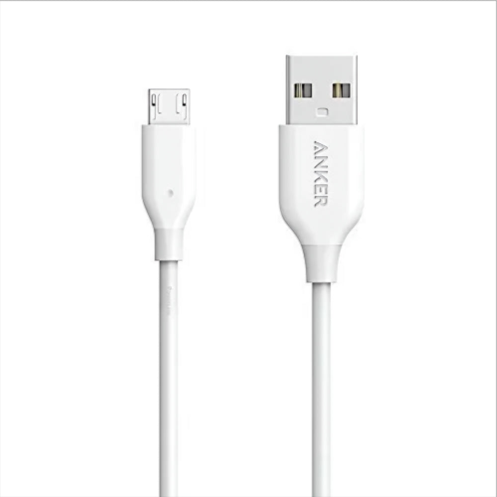 Dátový a nabíjací kábel USB-A - microUSB Anker PowerLine, 18W, 1m, Biely A8132H21