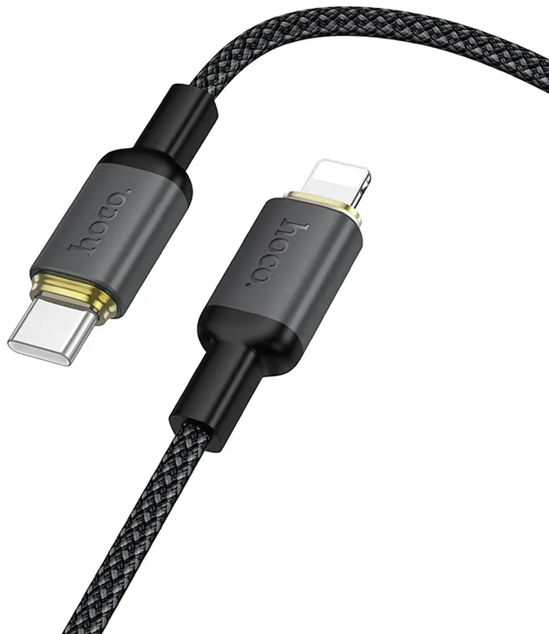 Dátový a nabíjací kábel USB-C - Lightning HOCO X128 Benefit, 30W, 1m, čierny