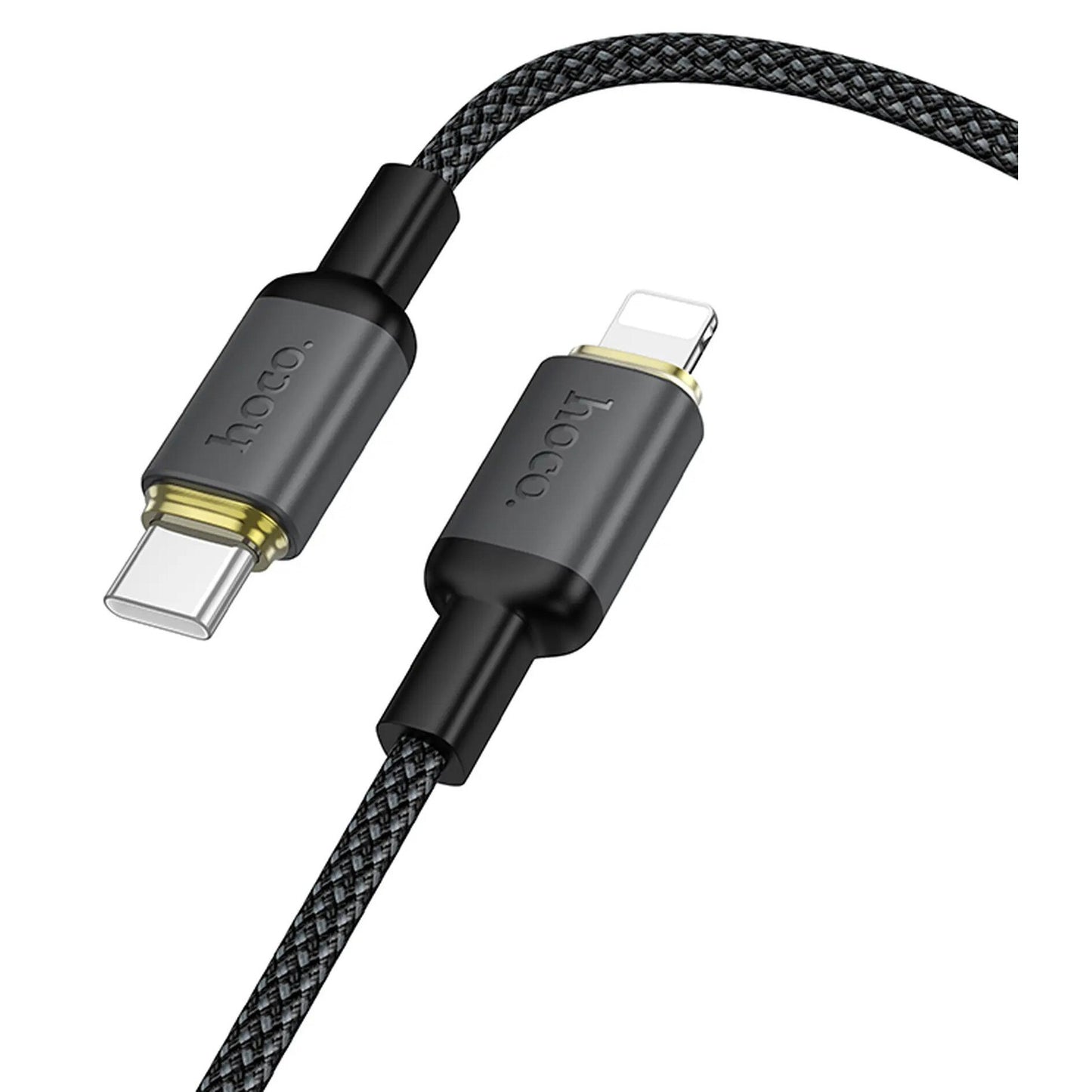 Dátový a nabíjací kábel USB-A - Lightning HOCO X128 Benefit, 12W, 1m, čierny