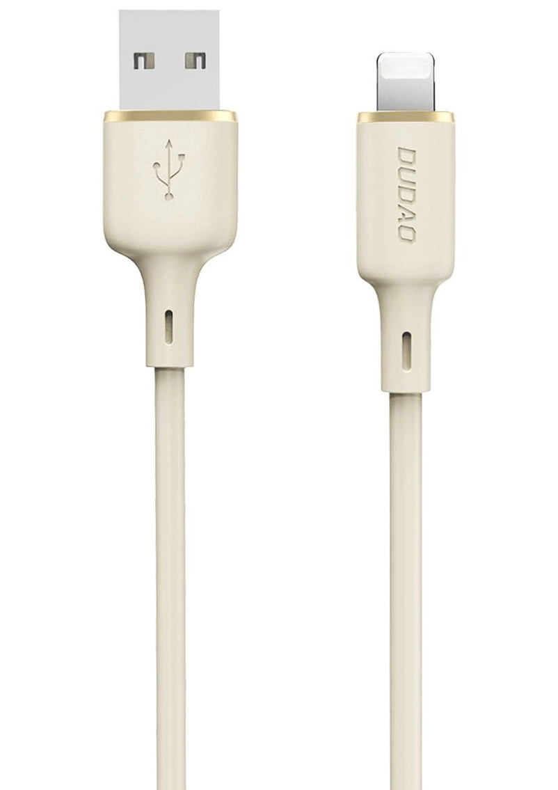 Dátový a nabíjací kábel USB-A - Lightning Dudao L7SL, 18W, 1m, Béžová
