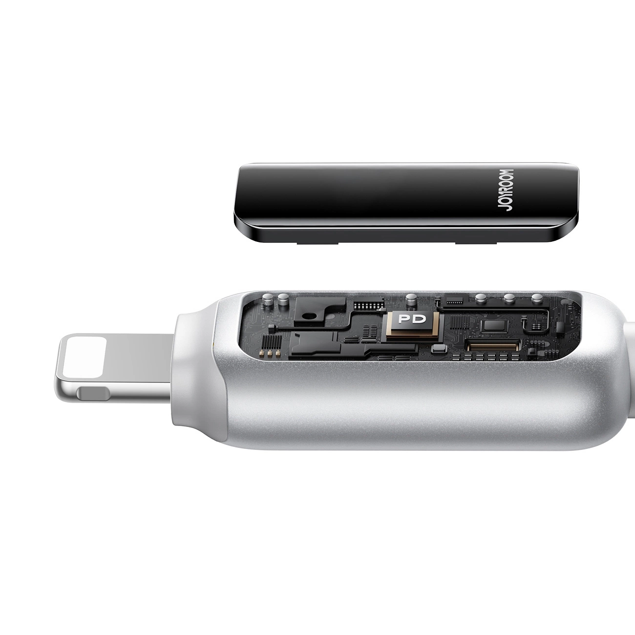 Dátový a nabíjací kábel USB-A - Lightning Joyroom S-A55 StarFlight Display, 18W, 1.2m, Biela