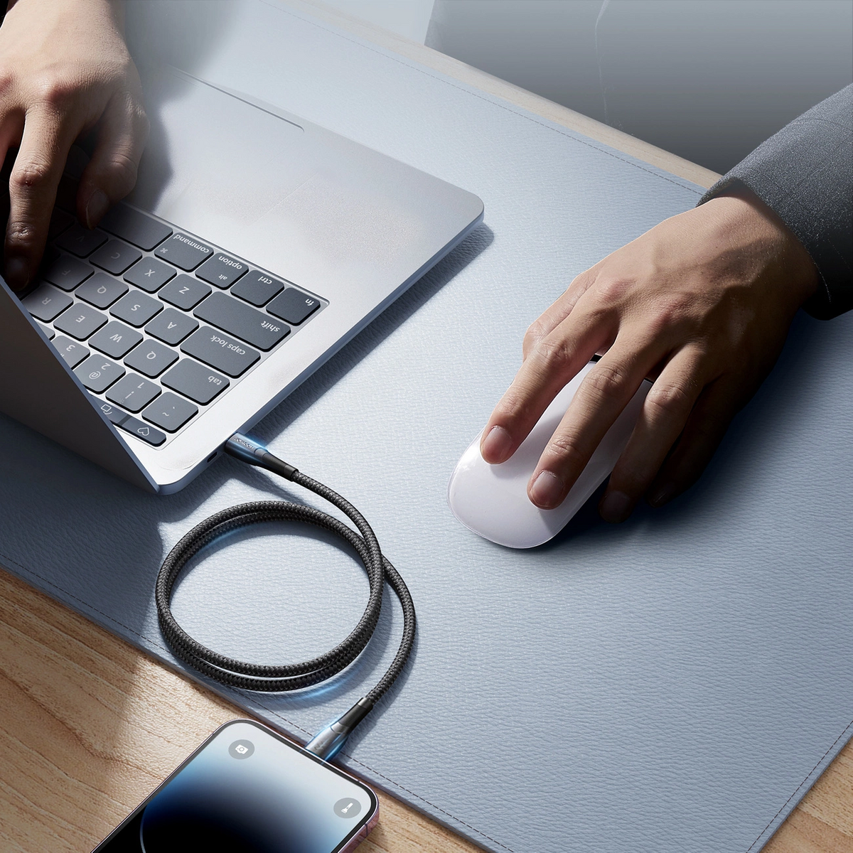 Dátový a nabíjací kábel USB-A – Lightning Joyroom SA32-AL3, 18 W, 1 m, čierny