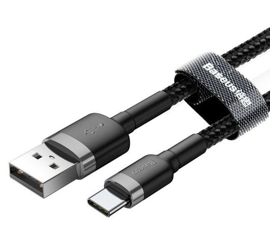 Dátový a nabíjací kábel USB-A - USB-C Baseus Cafule, 18 W, 2 m, sivý CATKLF-CG1