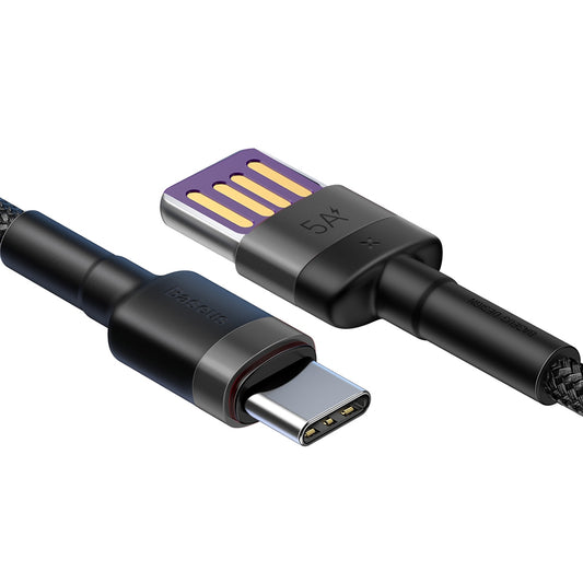 Dátový a nabíjací kábel USB-A - USB-C Baseus Cafule HW Quick Charging, 40 W, 1 m, sivý CATKLF-PG1 CATKLF-PG1