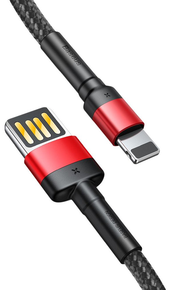 Dátový a nabíjací kábel USB-A - Lightning Baseus Cafule Special Edition, 18W, 1m, Červený CALKLF-G91
