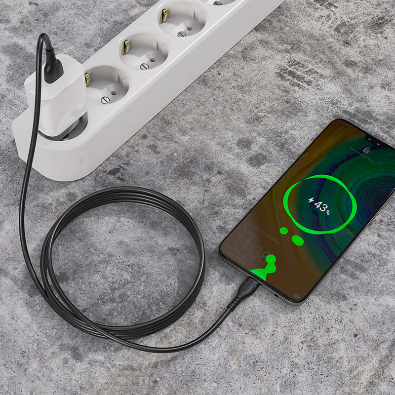 Dátový a nabíjací kábel USB-A - USB-C Borofone BX51 Triumph, 20W, 1m, čierny