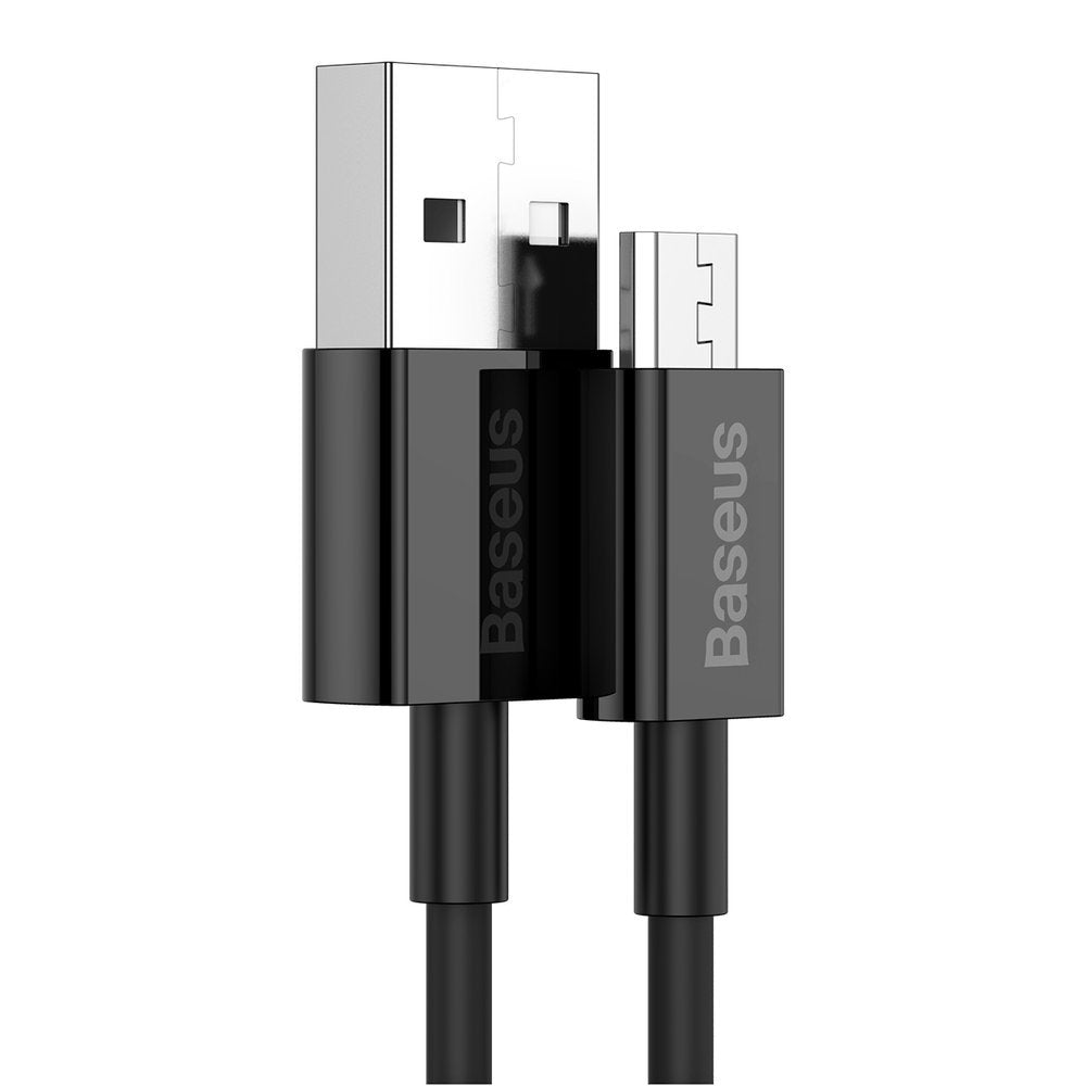 Dátový a nabíjací kábel USB-A - microUSB Baseus Superior Series, 18W, 2m, čierny CAMYS-A01