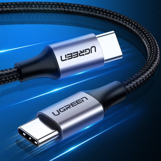 Dátový a nabíjací kábel USB-C - USB-C UGREEN US261, 60W, 1m, sivý