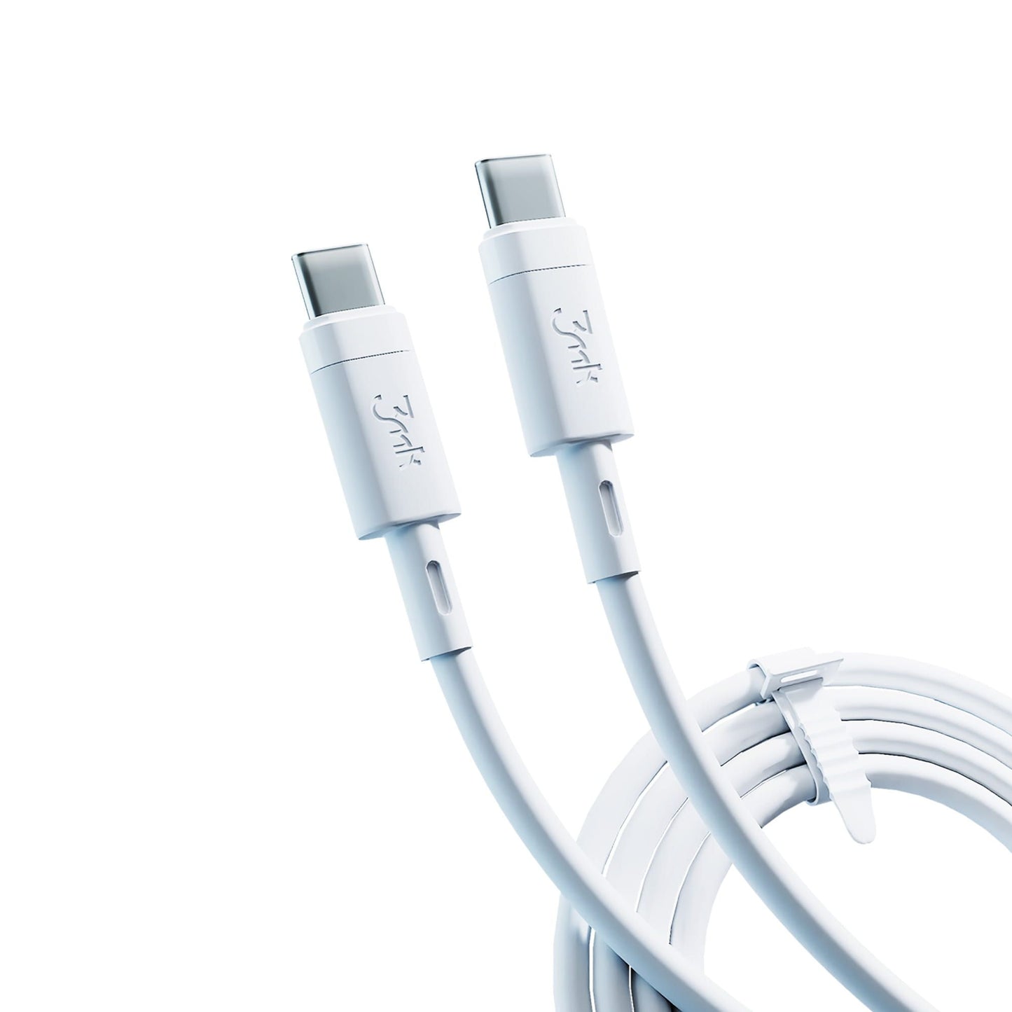 USB-C dátový a nabíjací kábel - USB-C 3MK Hyper Silicone, 60W, 1m, biely