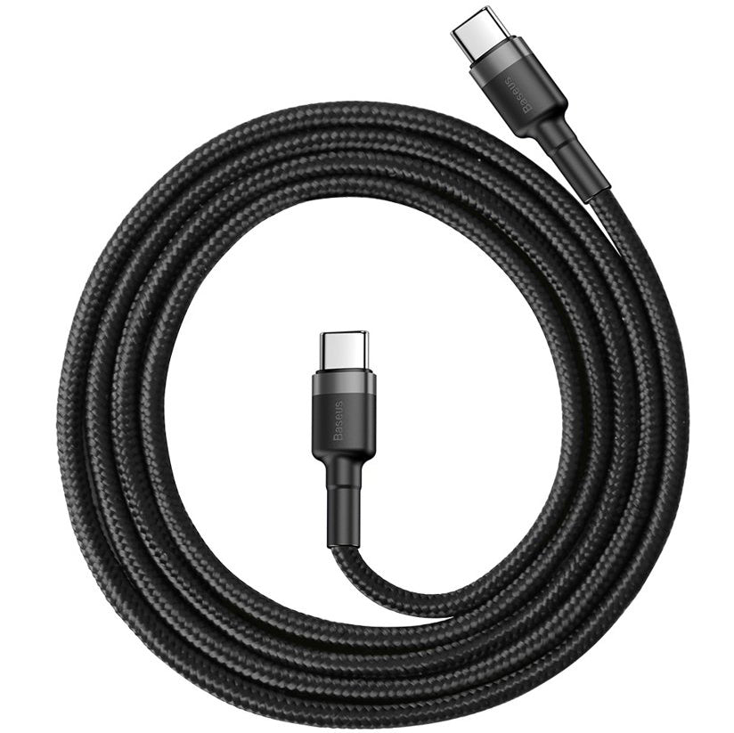 Dátový a nabíjací kábel USB-C - USB-C Baseus Cafule, 60 W, 1 m, čierny CATKLF-GG1