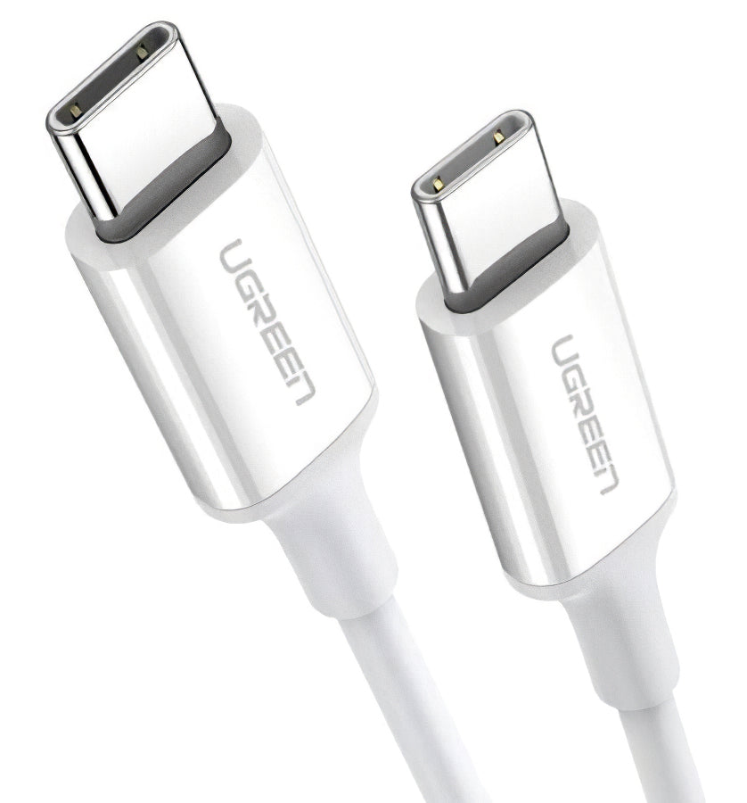 Dátový a nabíjací kábel USB-C - USB-C UGREEN US264, 60 W, 1 m, biely