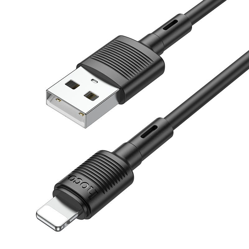 Dátový a nabíjací kábel USB-A - Lightning HOCO X83 Victory, 18W, 1m, čierny