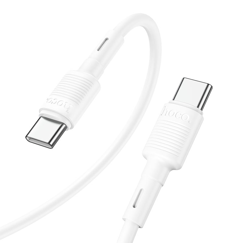 Dátový a nabíjací kábel USB-C - USB-C HOCO X83 Victory, 60W, 1m, Biela