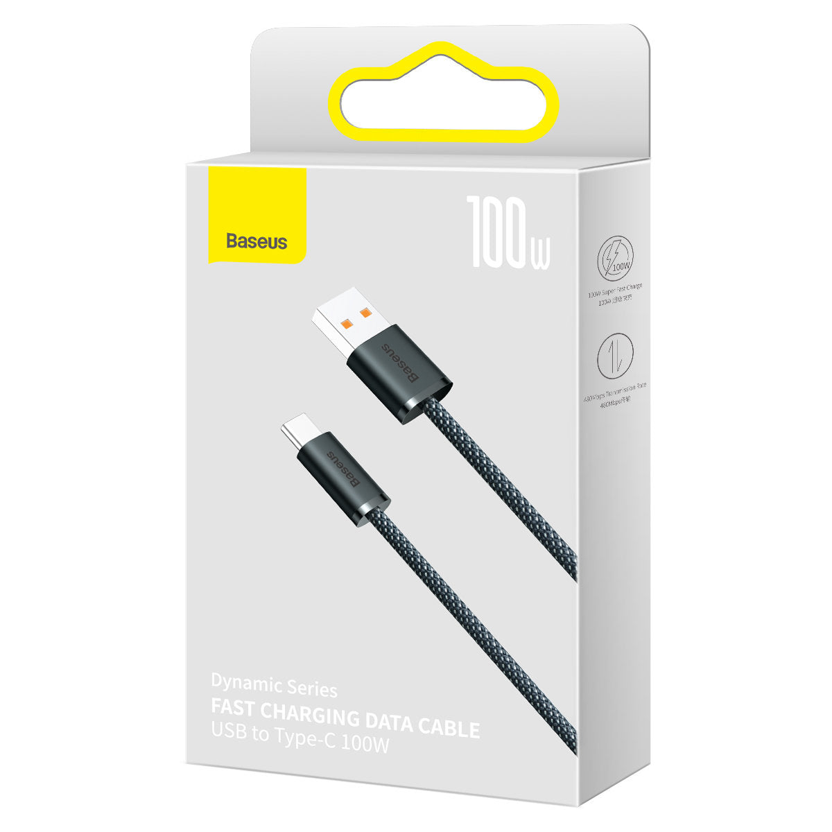 Dátový a nabíjací kábel USB-A - USB-C Baseus Dynamic Series, 100 W, 1 m, sivý CALD000616