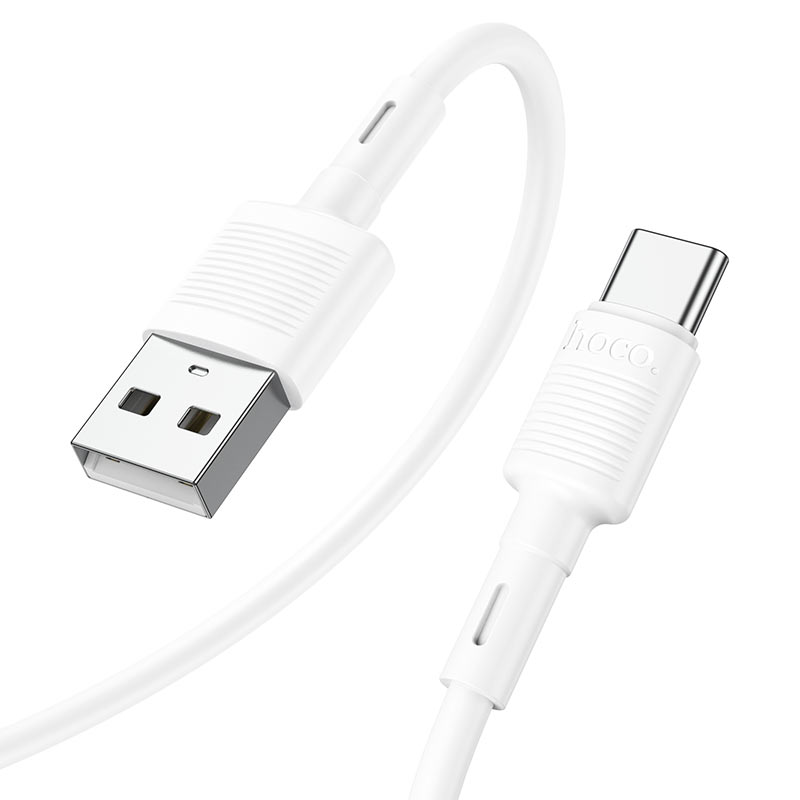 Dátový a nabíjací kábel USB-A - USB-C HOCO X83 Victory, 20W, 1m, Biela