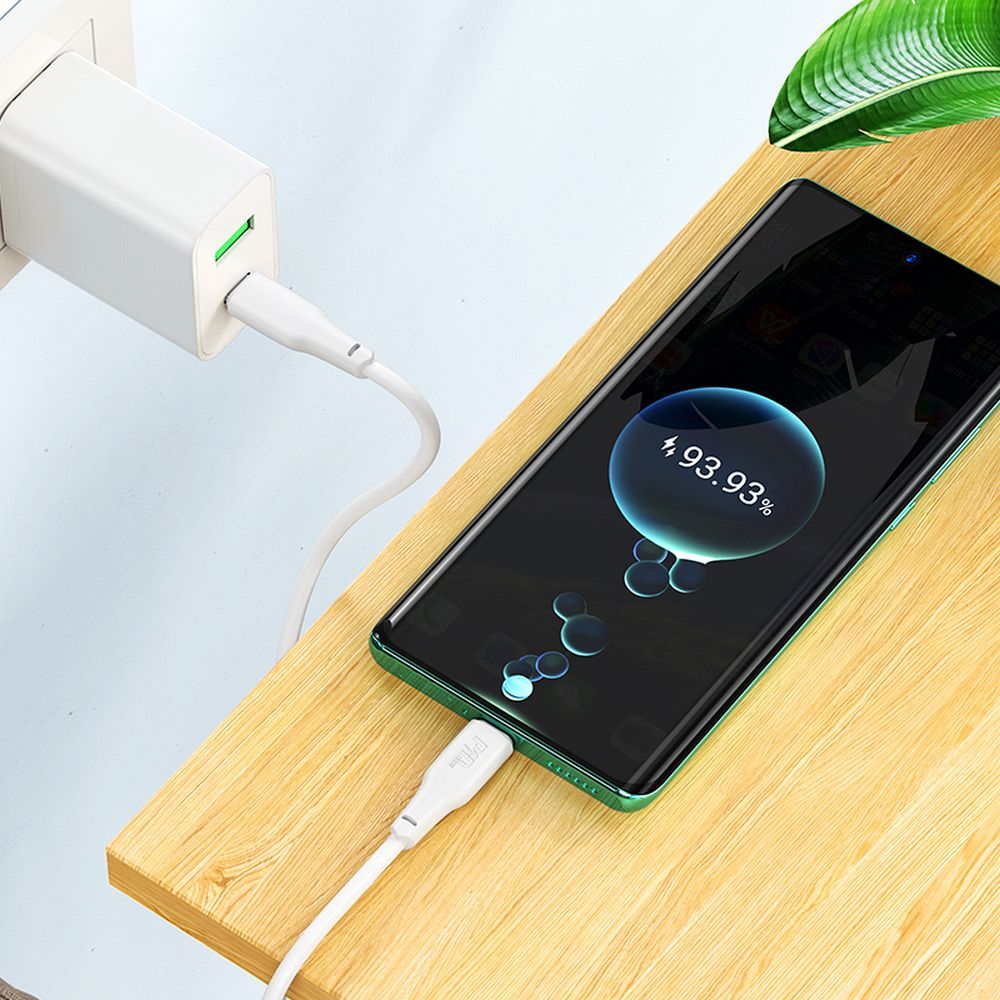 Dátový a nabíjací kábel USB-C - USB-C HOCO X93 USB-C, 100 W, 2 m, biely