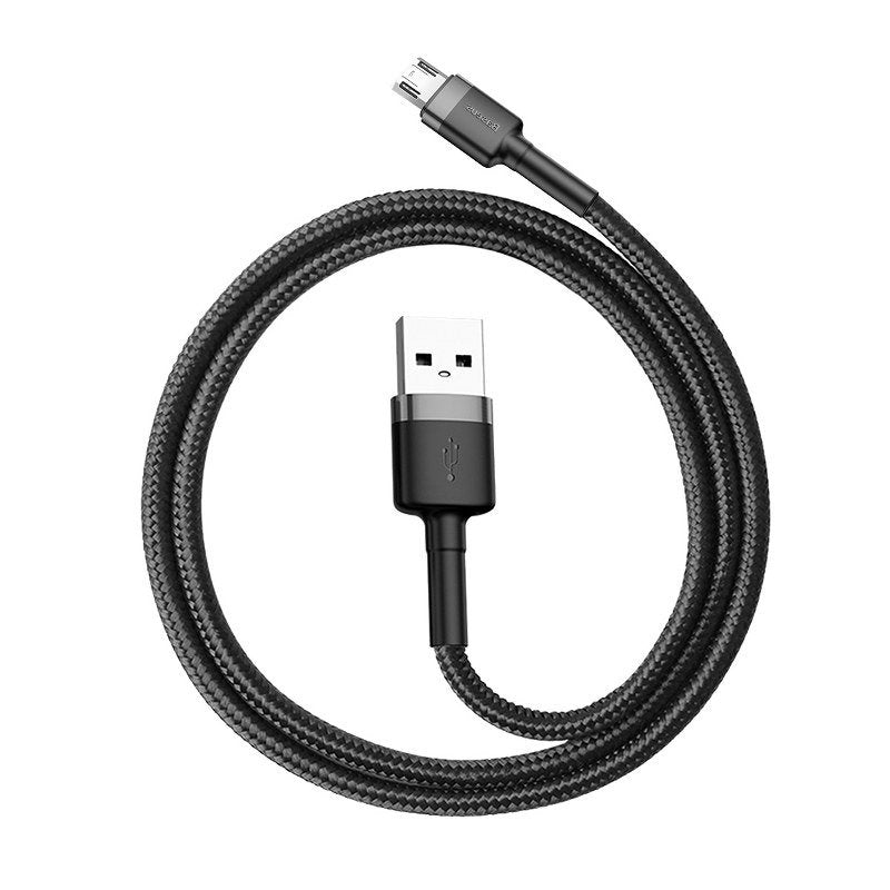 Baseus Cafule USB-A to microUSB Data and Charging Cable, 18W, 0.5m, Gray CAMKLF-AG1