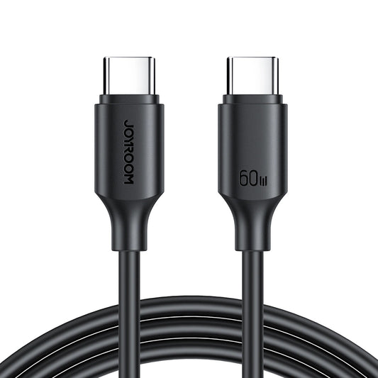 Dátový a nabíjací kábel USB-C - USB-C Joyroom S-CC060A9, 60 W, 1 m, čierny