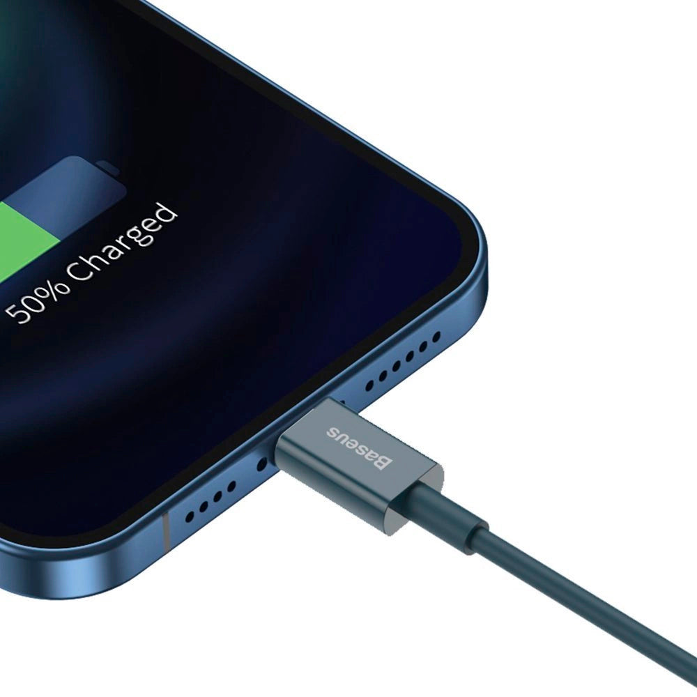 Dátový a nabíjací kábel USB-A - Lightning Baseus Superior Series, 20 W, 1 m, modrý CALYS-A03