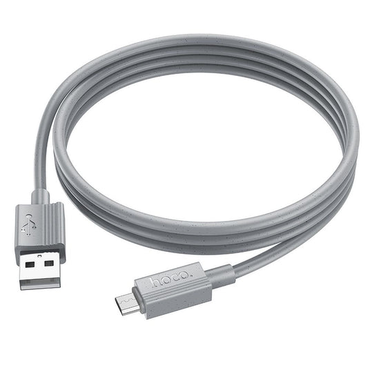 Dátový a nabíjací kábel USB-A - microUSB HOCO X107, 18W, 1m, Sivý