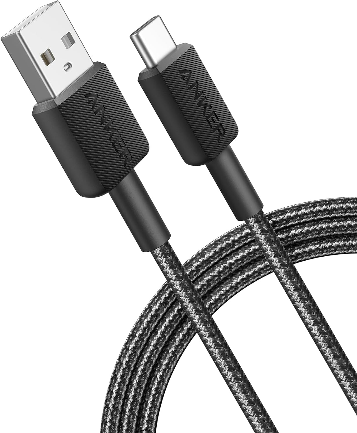 Dátový a nabíjací kábel USB-A - USB-C Anker 322, 18W, 0.9m, Čierny A81H5G11