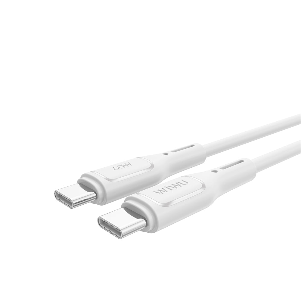 Dátový a nabíjací kábel USB-C - USB-C WiWu Wi-C043E Starlink, 60 W, 1 m, biely