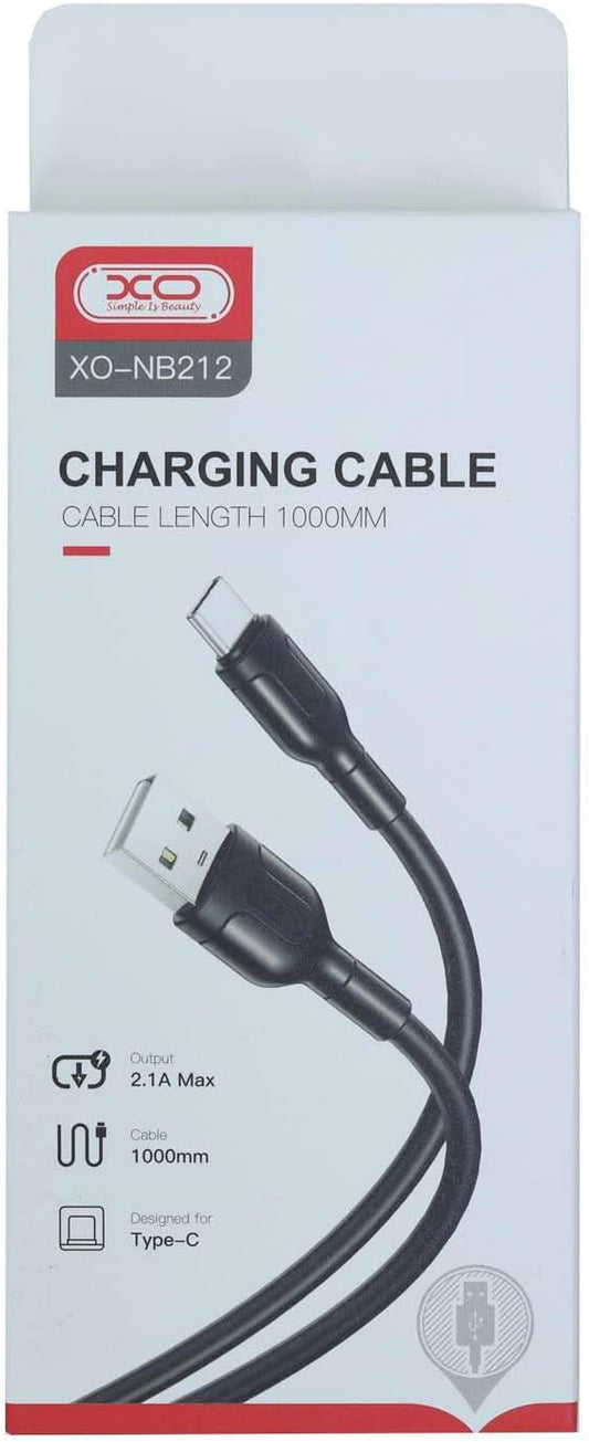 Dátový a nabíjací kábel USB-A - microUSB XO Design NB212, 18 W, 1 m, čierny