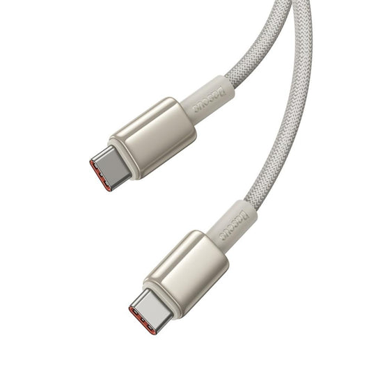 Dátový a nabíjací kábel USB-C - USB-C Baseus Tungsten Gold, 100W, 1m, Zlatý P10319800G21-00