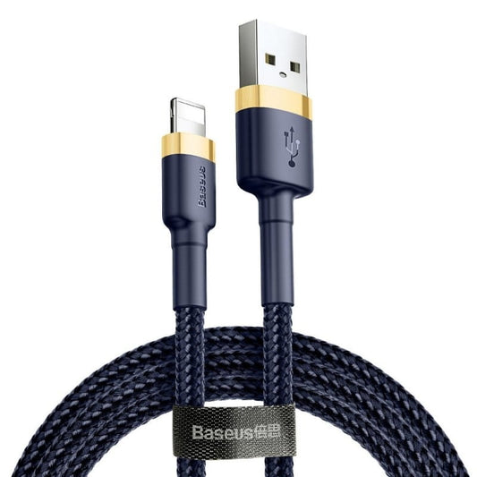 Dátový a nabíjací kábel USB-A - Lightning Baseus Cafule, 18W, 2m, Námornícka modrá CALKLF-CV3