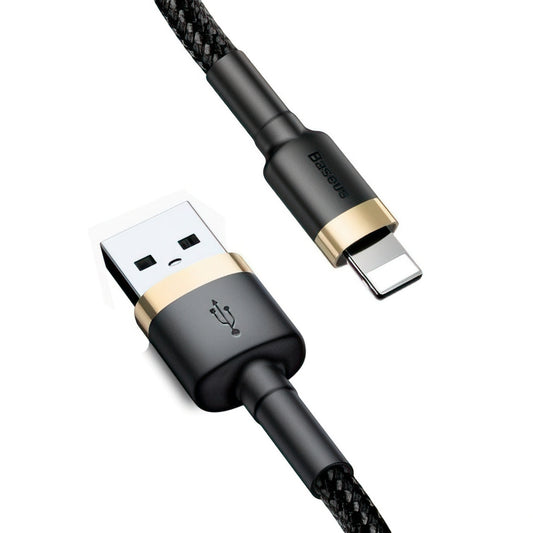 Dátový a nabíjací kábel USB-A - Lightning Baseus Cafule, 18W, 3m, Zlatý CALKLF-RV1
