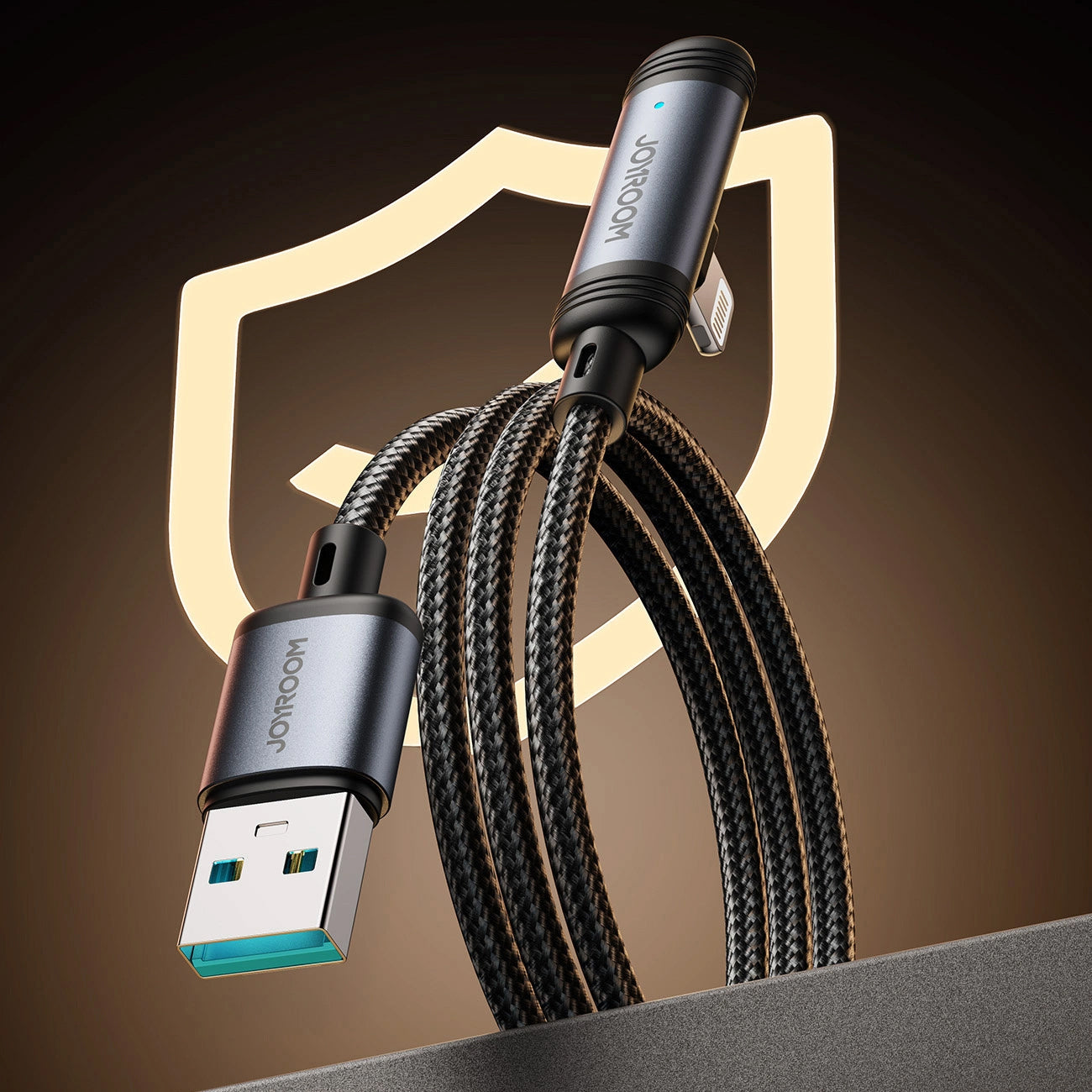 Dátový a nabíjací kábel USB-A - USB-C Joyroom S-A56 EnjoyX Angled, 20W, 1.2m, čierny