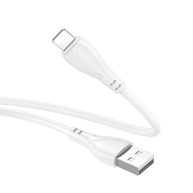 Dátový a nabíjací kábel USB-A - Lightning Borofone BX121 Energy, 18W, 1m, Biela