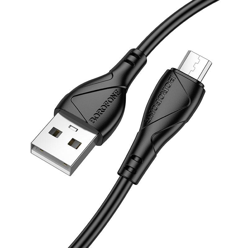 Dátový a nabíjací kábel USB-A - microUSB Borofone BX121 Energy, 18W, 1m, čierny