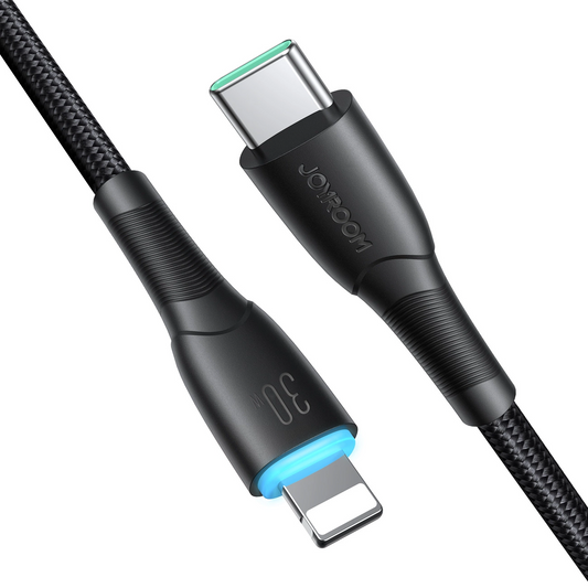 Dátový a nabíjací kábel USB-C - Lightning Joyroom S-A32, 30W, 1m, čierny