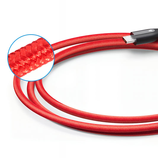 Dátový a nabíjací kábel USB-A - microUSB Anker PowerLine+, 18W, 0.91m, Červený A8142G91