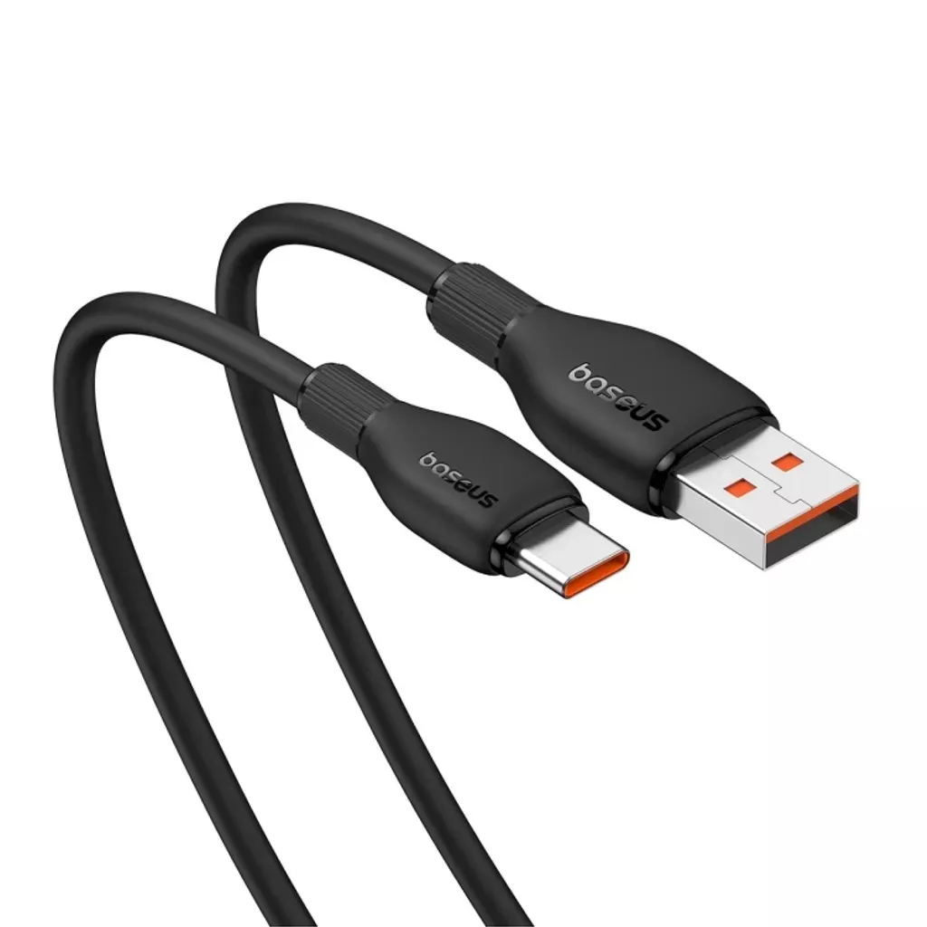 Dátový a nabíjací kábel USB-A - USB-C Baseus Pudding, 100W, 1.2m, Čierny P10355703111-00