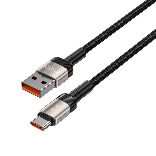 USB-A - USB-C dátový a nabíjací kábel Tech-Protect Ultraboost EVO, 100W, 1m, strieborný