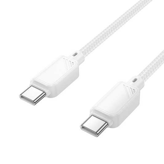 Dátový a nabíjací kábel USB-C - USB-C HOCO X113, 60W, 1m, biely