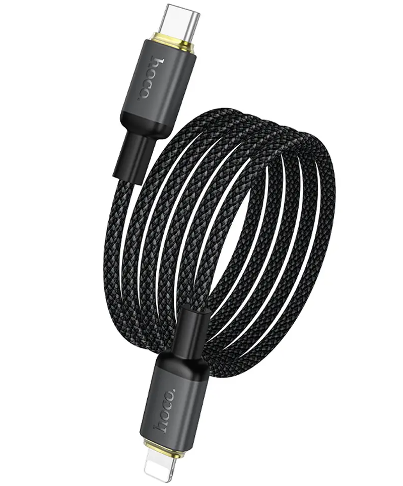 Dátový a nabíjací kábel USB-C - Lightning HOCO X128 Benefit, 30W, 1m, čierny