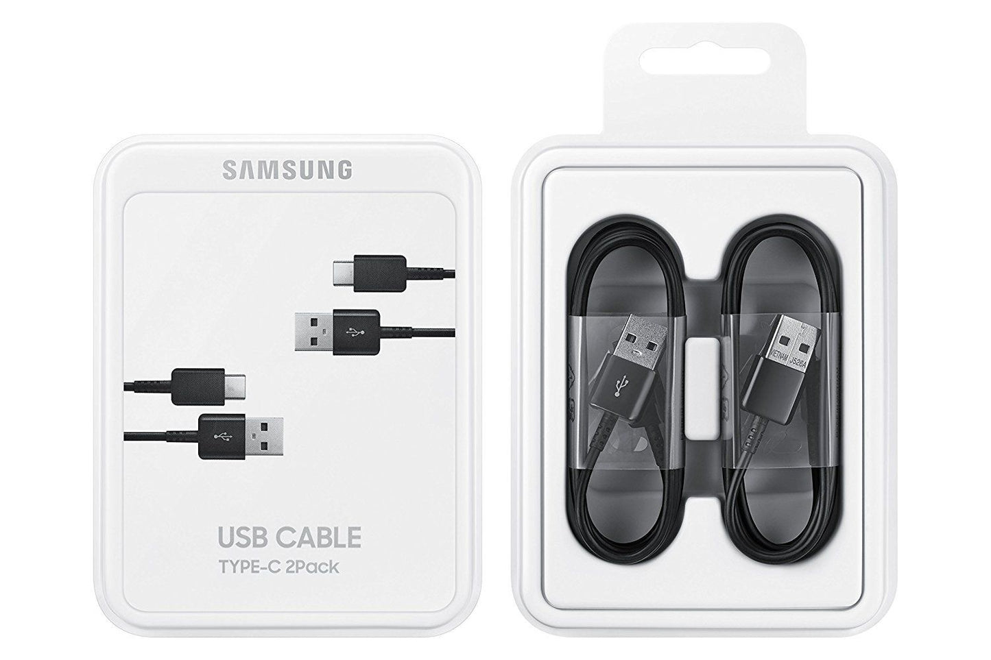 Dátový a nabíjací kábel USB-A - USB-C Samsung 2-Pack, 25W, 1.5m, čierny EP-DG930MBEGWW