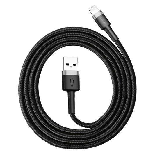 Dátový a nabíjací kábel USB-A - Lightning Baseus Cafule, 18 W, 1 m, sivý CALKLF-BG1 CALKLF-BG1
