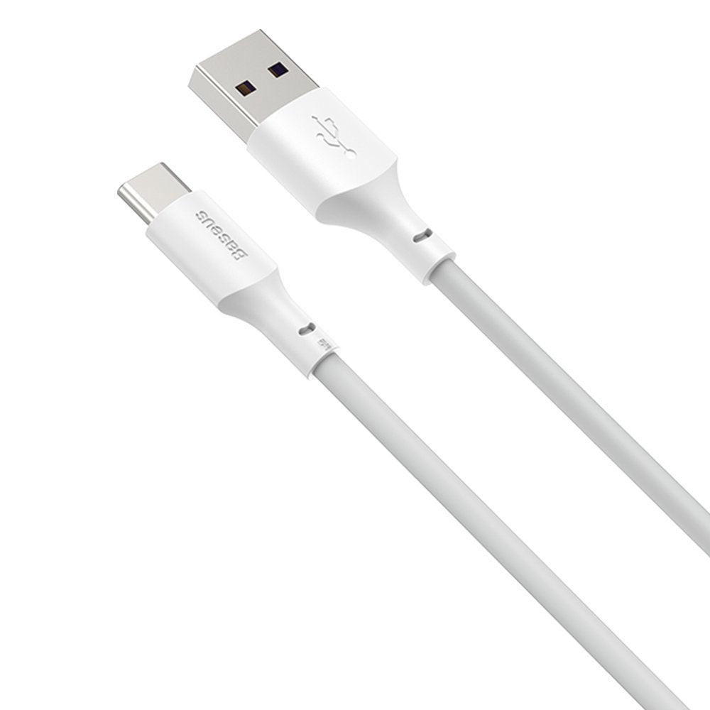 Dátový a nabíjací kábel USB-A - USB-C Baseus, 40W, 1,5m, Sada 2 kusy, Biela TZCATZJ-02