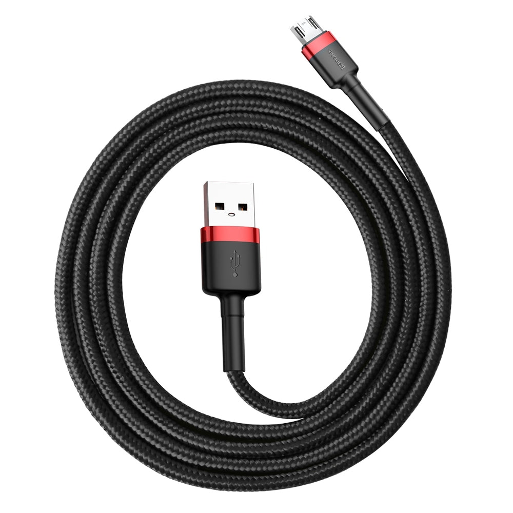 Dátový a nabíjací kábel USB-A - microUSB Baseus Cafule, 18W, 1m, Červený CAMKLF-B91