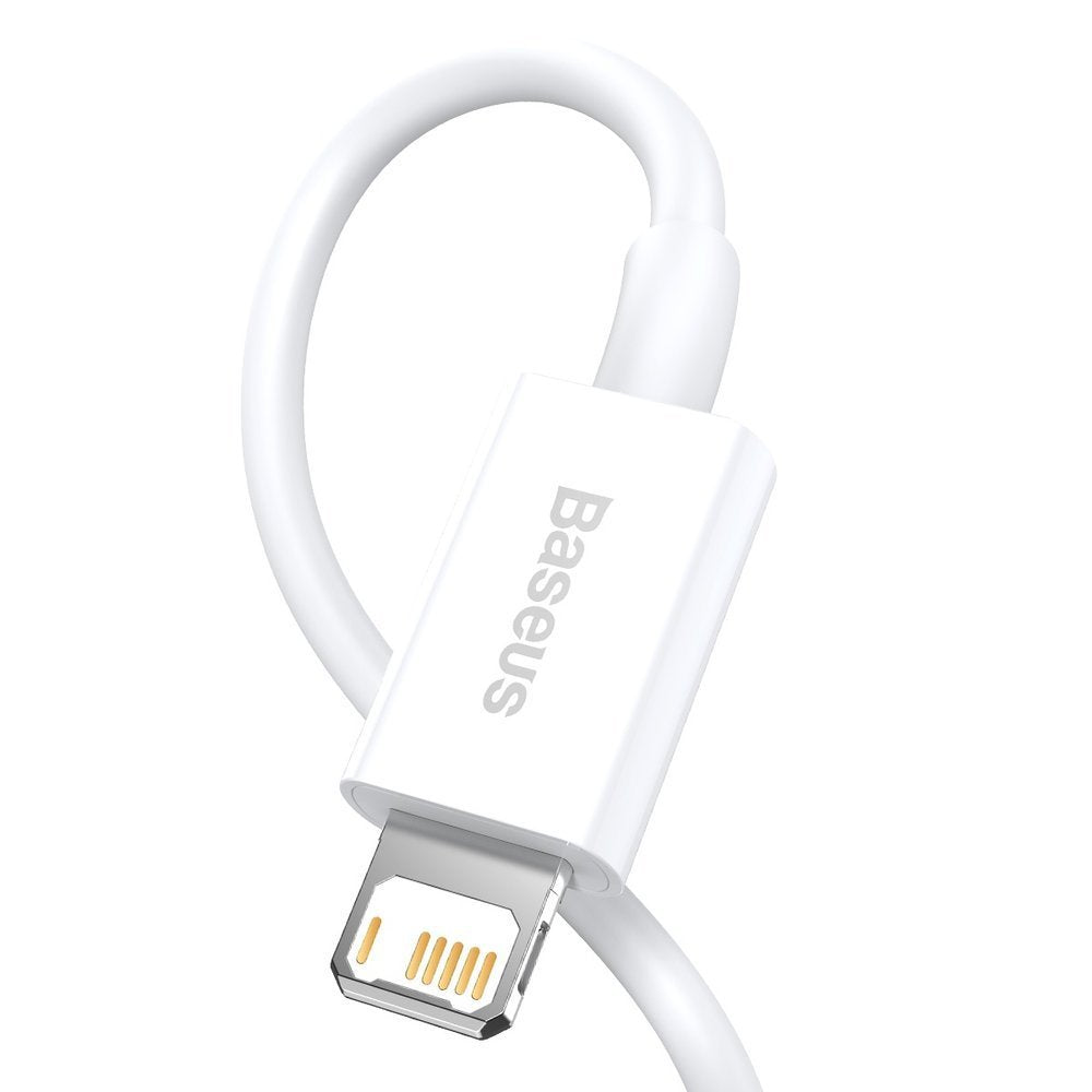 Dátový a nabíjací kábel USB-A - Lightning Baseus Superior Series, 20 W, 2 m, biely CALYS-C02